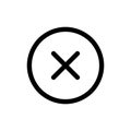 Close icon, delete symbol. Illustration for web site or mobile app