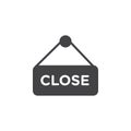 Close Icon Flat simple outline set Royalty Free Stock Photo