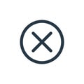 close icon vector from ecommerce user interface concept. Thin line illustration of close editable stroke. close linear sign for