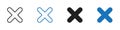 Close icon Vector set outline