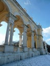 Close image of the Gloriette in the famous Schoenbrunn park