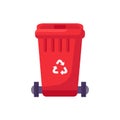 Close Lid Transportable Hazardous Waste Trash Can