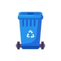 Close Lid Transportable Paper Waste Trash Can