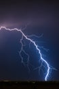 Lightning bolt strike in a thunderstorm