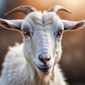 A close look from a goat