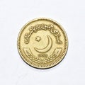 a close look of Pakistan rupee coin