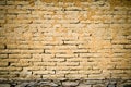 A close look at the wall of an old abandoned house. The blocks on the wall are made of a mixture of ground and straw Royalty Free Stock Photo