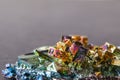 Close macro photograph of an artificially synthesized bismuth crystal Royalty Free Stock Photo
