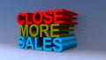 Close more sales on blue Royalty Free Stock Photo