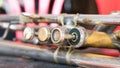 Close-old saxophone. Royalty Free Stock Photo