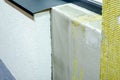 Close-op of external wall insulation systems Royalty Free Stock Photo