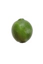 Close photo of isolated green lime