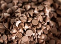 Close on on pile of chocolate morsels Royalty Free Stock Photo