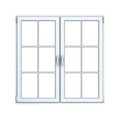 Close plastic window frame