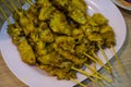 Satay skewer. This Thai pork satay recipe is easy. Thai street food