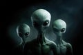 Close portrait of three aliens