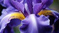 close purple iris flower