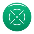 Close radar icon vector green