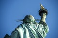 Close rear view of the Statue of Liberty in New York, USA