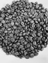 Close up Robusta coffee is a black and white image