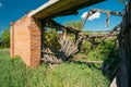 Close Ruined House In Evacuated Rural Zone After Chernobyl Trage