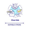 Close sale concept icon