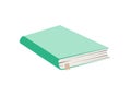 Close school notebook icon in flat style