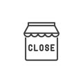 Close shop line icon