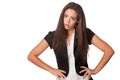 Close shot of confrontational young lady Royalty Free Stock Photo