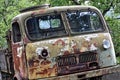 Close shot of the damaged truck Royalty Free Stock Photo