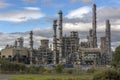 Close shot of an oil refinery Royalty Free Stock Photo