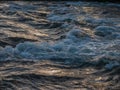 Close of shot of river water rippling and flowing