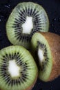 A close shot of some fresh kiwi slices Royalty Free Stock Photo