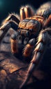 A Close-Shot of a Tarantula Spider AI Generative