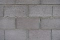 Close shot of wall made of gray concrete masonry units Royalty Free Stock Photo