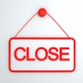 Close sign over white background Royalty Free Stock Photo