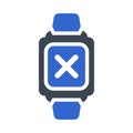 Close sign, smart watch icon