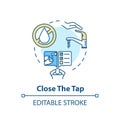Close tap concept icon Royalty Free Stock Photo