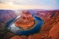 Close to the edge. View at Horseshoe Bend, a meander of Colorado river in Grand Canyon National Park, Arizona Royalty Free Stock Photo