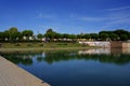 Close to Tiberius Bridge in Rimini Italy