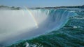 Close unabstracted view of Niagara Falls cliff edge from Canadian side. Royalty Free Stock Photo