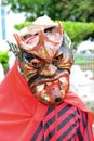 Close uo of a devill dancer in the corpus christi celebration in Royalty Free Stock Photo