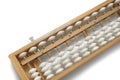 Close up abacus over white background. Royalty Free Stock Photo