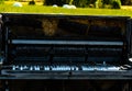 Weathered old piano sitting outside Royalty Free Stock Photo