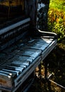 Weathered old piano sitting outside Royalty Free Stock Photo