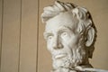 Close up of Abraham Lincoln face and head at the Lincoln Memorial in Washington DC