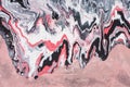 close up of abstract acrylic painted background with grey and pink Royalty Free Stock Photo