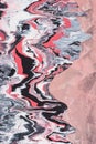 close up of abstract acrylic painted texture with grey and pink Royalty Free Stock Photo