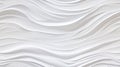 A close-up of an abstract acrylic wavy wall painting, where white strokes create subtle waves on a pristine white canvas Royalty Free Stock Photo