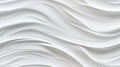 A close-up of an abstract acrylic wavy wall painting, where white strokes create subtle waves on a pristine white canvas Royalty Free Stock Photo
